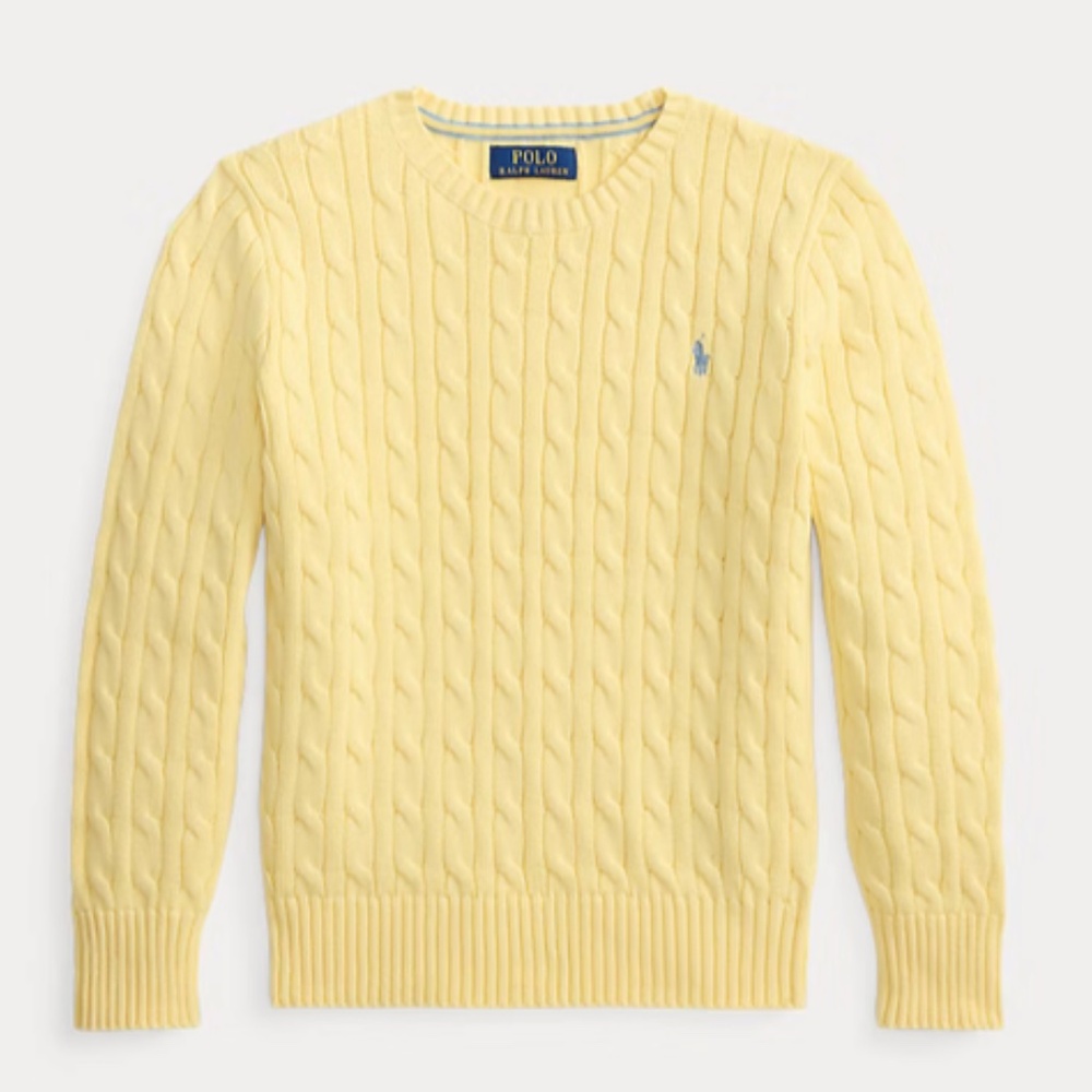 Polo by Ralph Lauren Yellow Cable-Knit Sweater